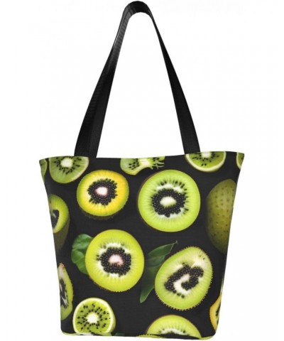 Green Kiwi Classic Printed Design,Large-Capacity Lightweight Quilted Handbag,Suitable For Shopping,Fitness,Fashionable And Ea...