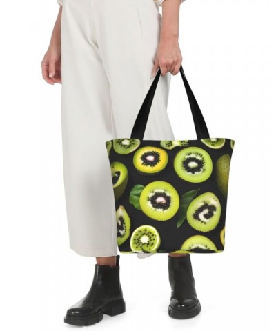 Green Kiwi Classic Printed Design,Large-Capacity Lightweight Quilted Handbag,Suitable For Shopping,Fitness,Fashionable And Ea...