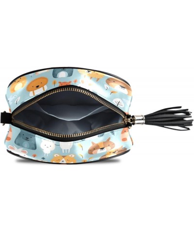 Crossbody Purse Small Crossbody Bags Shoulder Handbags Rabbit Cat Lion for Women $11.25 Shoulder Bags