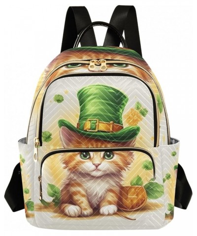 Mini Backpack Purse for Women, St-patrick's Day Cat Travel Bag Casual Daypack Shoulder Bag Medium $15.04 Backpacks