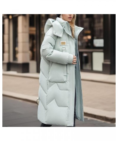 Womens Winter Thicken Puffer Coat Warm Snow Jacket Maxi Windproof Quilted Puffy Outwear with Hood Windbreaker Parka Green $32...