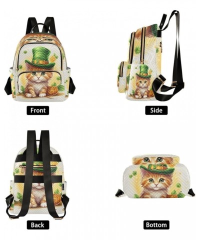 Mini Backpack Purse for Women, St-patrick's Day Cat Travel Bag Casual Daypack Shoulder Bag Medium $15.04 Backpacks