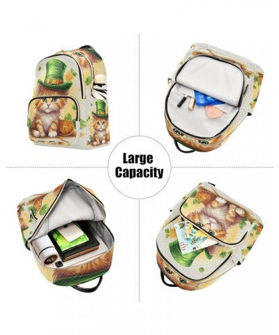 Mini Backpack Purse for Women, St-patrick's Day Cat Travel Bag Casual Daypack Shoulder Bag Medium $15.04 Backpacks