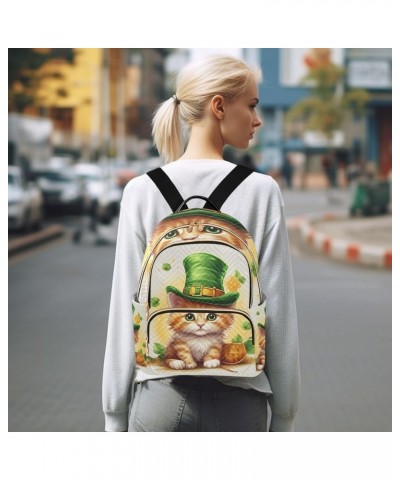 Mini Backpack Purse for Women, St-patrick's Day Cat Travel Bag Casual Daypack Shoulder Bag Medium $15.04 Backpacks