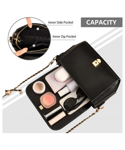 Funny Duck River Small Crossbody Bag for Women Small Black Purses with Adjustable Strap Black Purse $22.39 Crossbody Bags