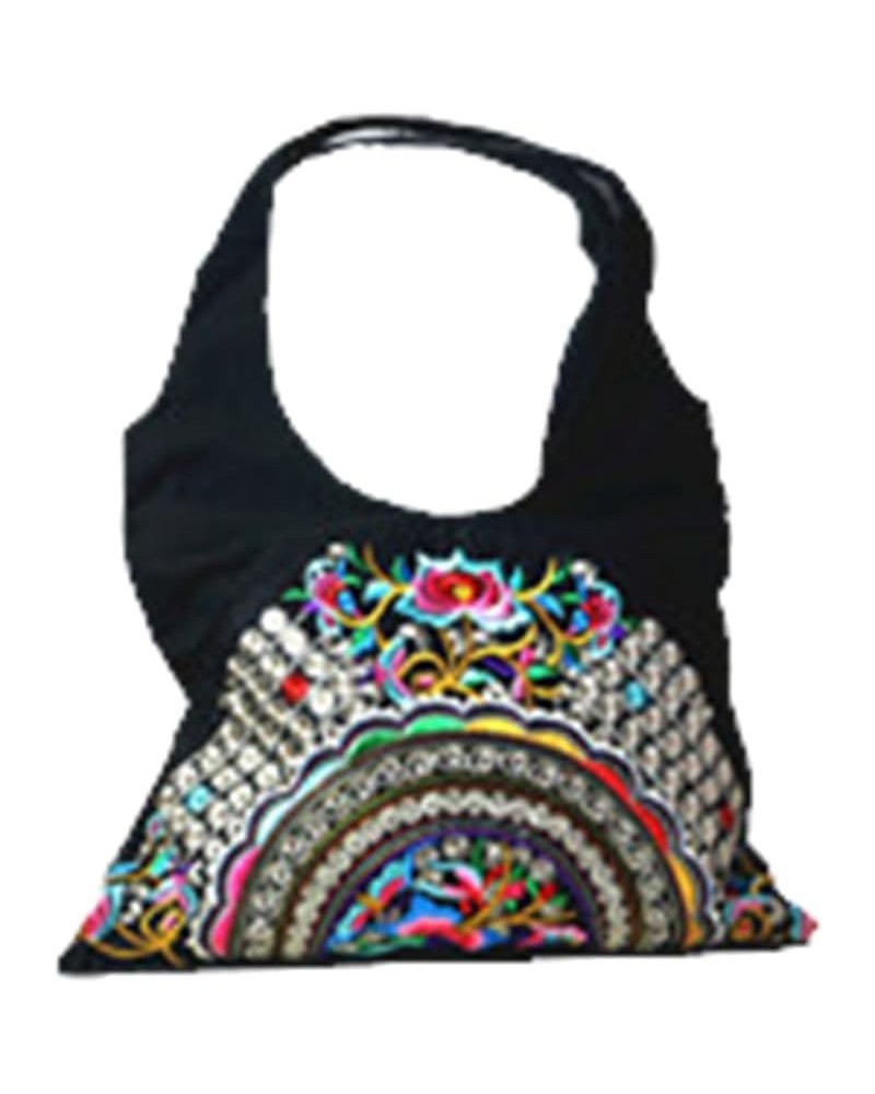 Chinese Traditional Embroidered Vintage Casual Handbag Women's National Wind Canvas Shoulder Bag Coin Flower $24.18 Shoulder ...