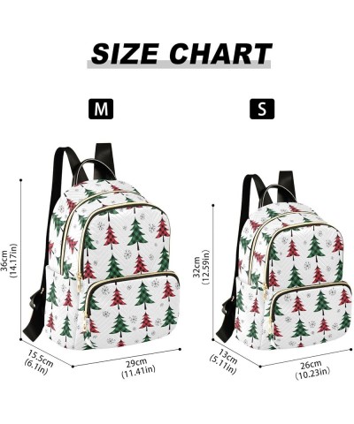 Buffalo Plaid Christmas Tree Backpack Purse for Women Fashion Small Mini Backpack Daypacks Purse with Double Zipper Weekend B...