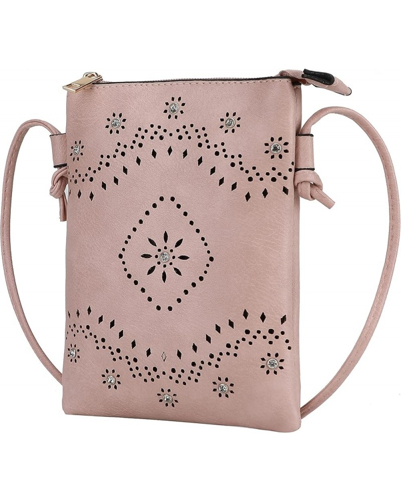 Crossbody Bags for Women Handbag, PU Leather Crossover, Small Shoulder Side Messenger Purse Arlett Pink $11.96 Crossbody Bags