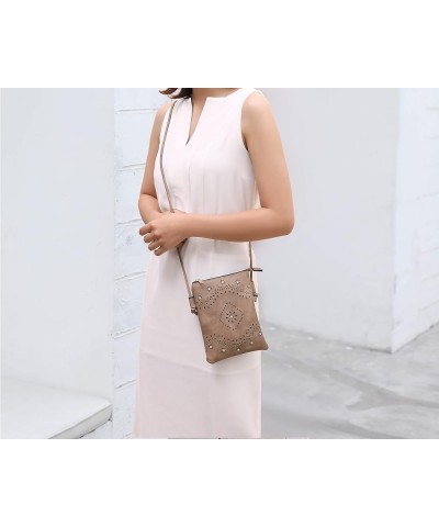 Crossbody Bags for Women Handbag, PU Leather Crossover, Small Shoulder Side Messenger Purse Arlett Pink $11.96 Crossbody Bags