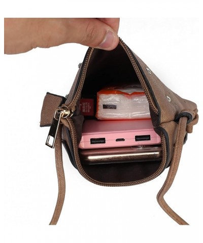 Crossbody Bags for Women Handbag, PU Leather Crossover, Small Shoulder Side Messenger Purse Arlett Pink $11.96 Crossbody Bags