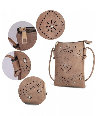 Crossbody Bags for Women Handbag, PU Leather Crossover, Small Shoulder Side Messenger Purse Arlett Pink $11.96 Crossbody Bags