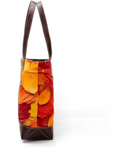 The Tote Bag For Women,Tote Bag With Zipper,Canvas Tote Bag,Autumn Yellow Nature Leaves Handbags $25.38 Totes