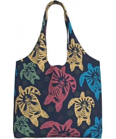 Sea Turtles Single Shoulder Commuter Canvas Tote Bags For Women And Men Sea Turtles 42 $11.65 Totes