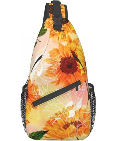 Durable Adjustable Outdoor Hiking Beautiful ocean waves Print Cross Chest Bag Diagonally Single Shoulder Backpack Beautiful S...