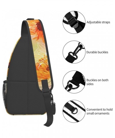 Durable Adjustable Outdoor Hiking Beautiful ocean waves Print Cross Chest Bag Diagonally Single Shoulder Backpack Beautiful S...