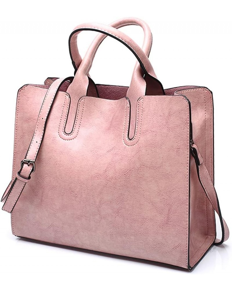 Faux Leather Handbag for Women Top Handle Tote Bag Large Capacity Shoulder Bag Hobo Crossbody Bag Fashion Purse Pink $20.15 T...