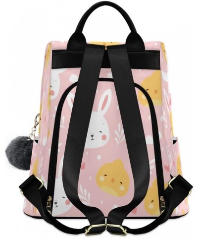 Rabbit Chick Women Backpack Anti-theft Handbag Purse Travel Bag Fashion Shoulder Bags $16.00 Backpacks