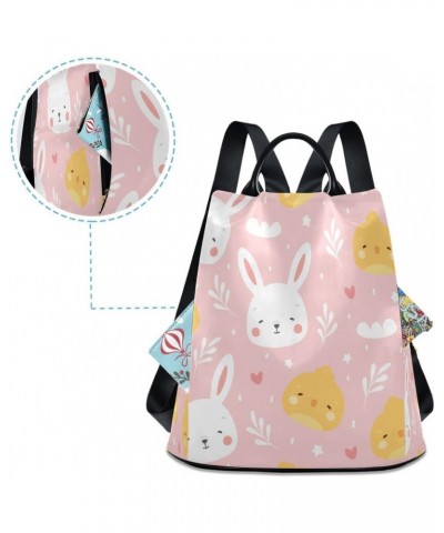 Rabbit Chick Women Backpack Anti-theft Handbag Purse Travel Bag Fashion Shoulder Bags $16.00 Backpacks