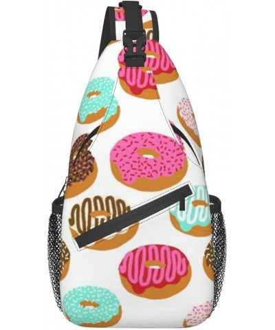 Sling Bag Multipurpose Chest Crossbody with Adjustable Strap Outdoor Backpack Sweet Donut $12.87 Crossbody Bags