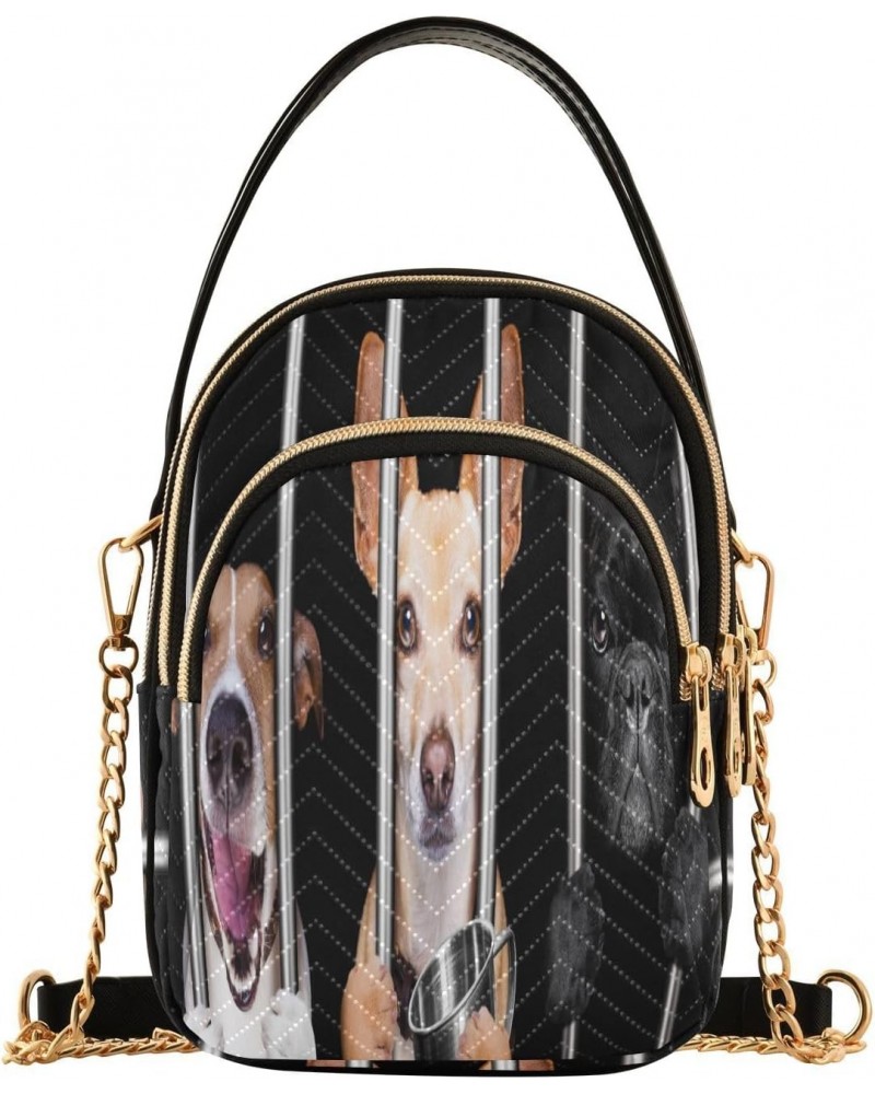 Bulldog Jar Crossbody Bags for Women Quilted Chain Crossbody Purses Trendy Dogs Cross Body Phone Purse Handbag $13.77 Crossbo...