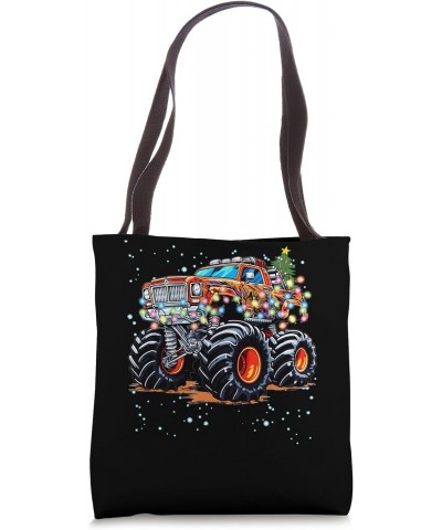 Kids and Adults Monster Truck Christmas Theme Tote Bag $16.51 Totes