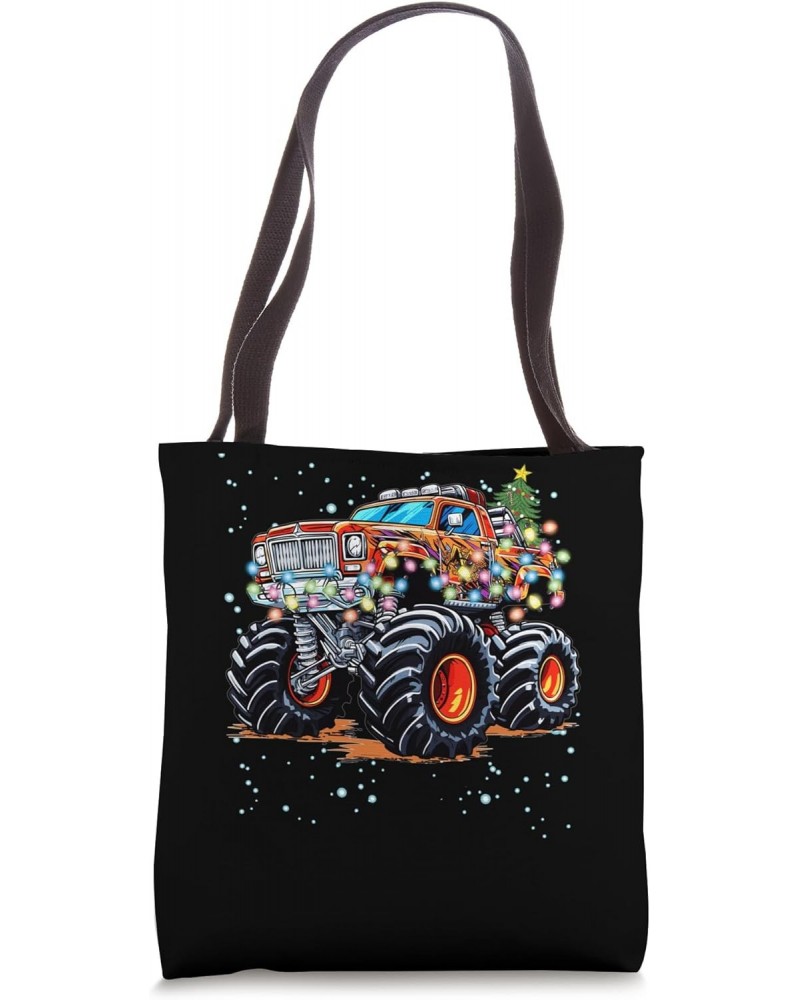 Kids and Adults Monster Truck Christmas Theme Tote Bag $16.51 Totes