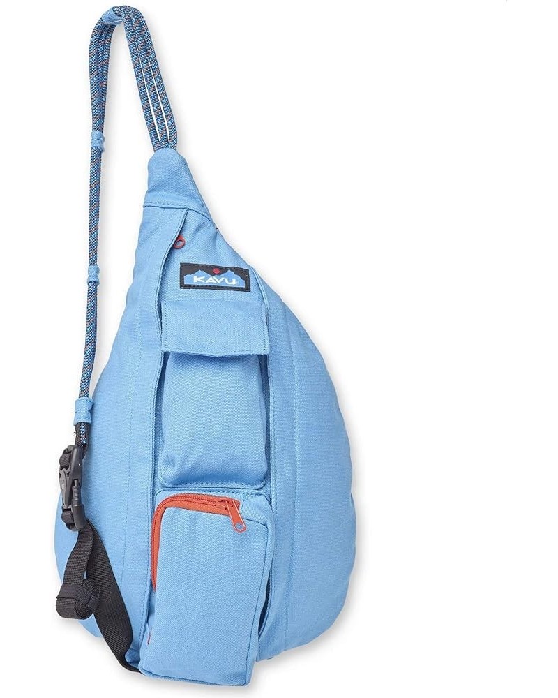 Mini Rope Bag Cotton Crossbody Sling Fjord Blue $25.80 Crossbody Bags