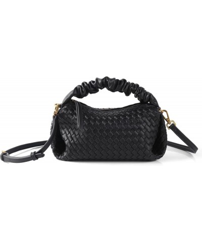 Woven Handbag for Women, Woven Crossbody Bags for Women, Designer Ladies Hobo Bag Bucket Purse Faux Leather Z03-black $19.94 ...