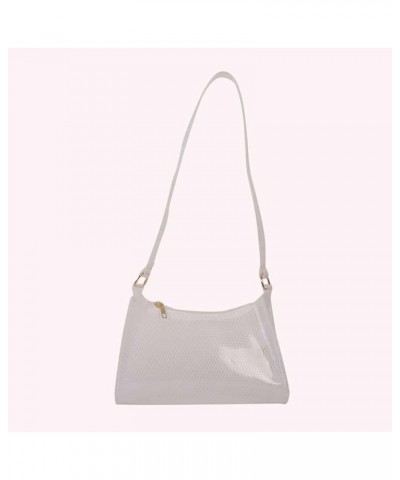 Women Fashion Shoulder Bag PVC See Through Shopping Bag Mesh Simple Lightweight Large Capacity for Birthday Gift White $6.09 ...