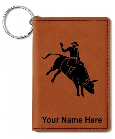 ID Holder Wallet, Bull Rider Cowboy, Personalized Engraving Included (Dark Brown) Dark Brown $13.72 Wallets