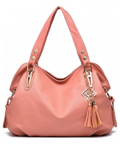 Women Shoulder Handbags and Purses Top-Handle Bags PU Leather Crossbody Bags Pink $29.27 Handbags