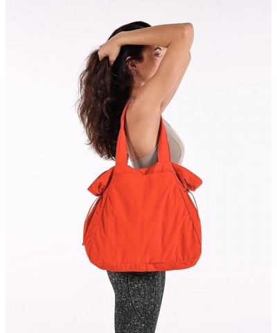 18L Side-Cinch Shopper Bags Lightweight Shoulder Bag Tote Handbag for Shopping Workout Beach Travel Spicy Orange $15.39 Totes