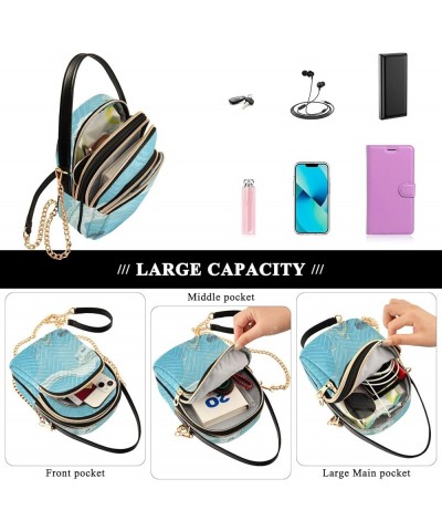 Small Crossbody Cell Phone Bag for Women, White Green Marble Mini Over Shoulder Handbag Purse with Credit Card Slots Marble a...