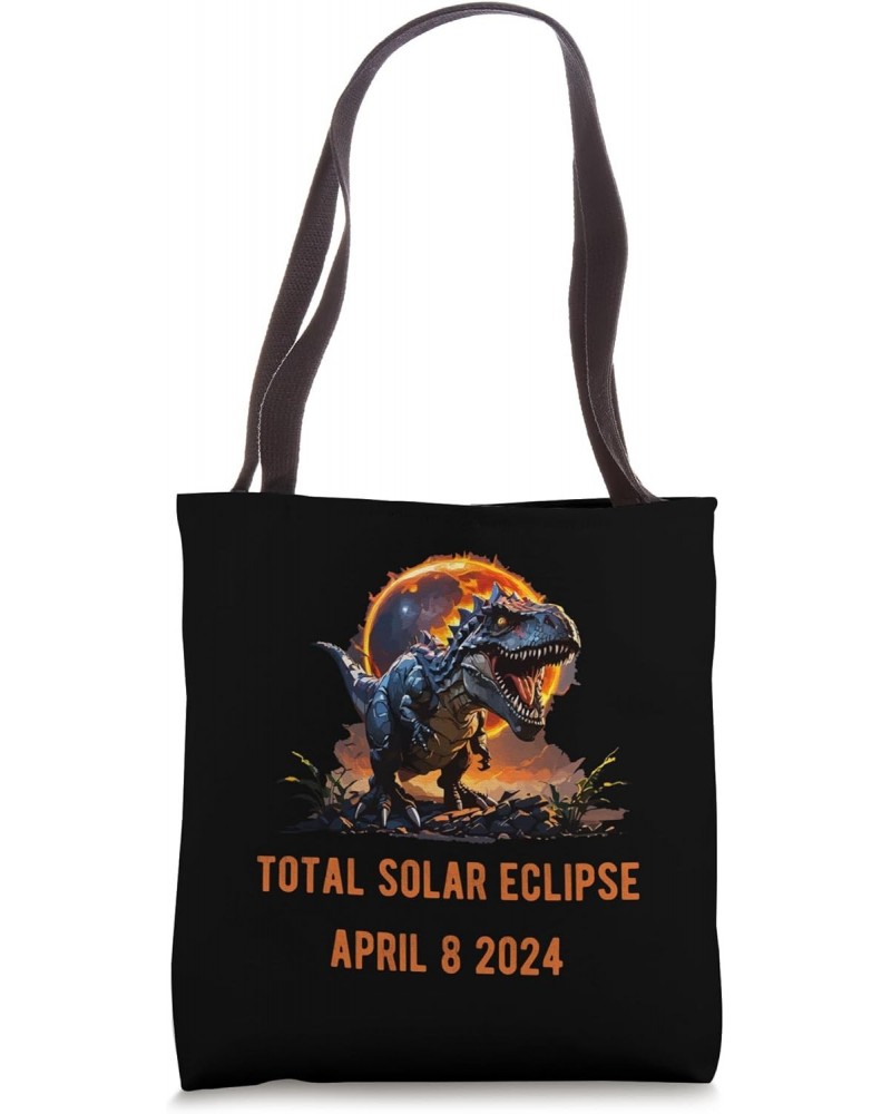 2024 Total Solar Eclipse Encounter with Majestic Dinosaurs Tote Bag $8.40 Totes