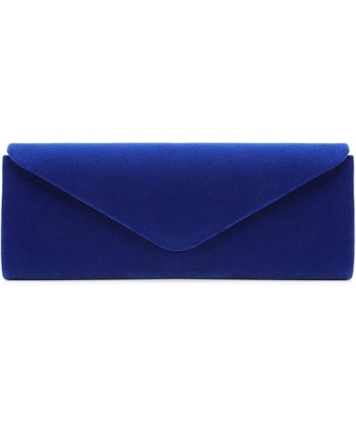 Ladies Girls Evening Clutch Bags, men Velvet Envelope Evening Bag Elegant Handbag Classic Clutch Purse Blue $45.06 Evening Bags