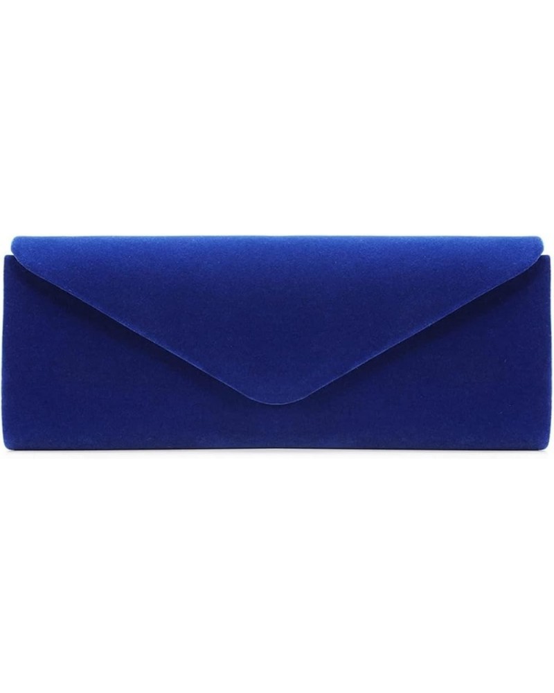 Ladies Girls Evening Clutch Bags, men Velvet Envelope Evening Bag Elegant Handbag Classic Clutch Purse Blue $45.06 Evening Bags