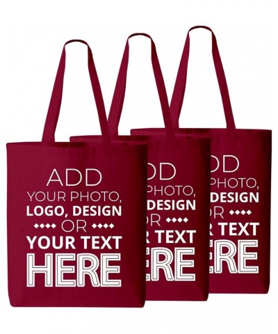 Personalized Gifts for Women - Custom Tote Bag Bridesmaid Text Design Your Own Picture Red $8.93 Totes