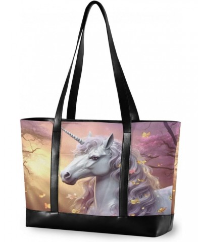 Unicorn Colorful Tote Bag for Women Big Capacity Shoulder Bag Crossbody Bag Large Purse Handbag for Summer Beach Travel Work ...