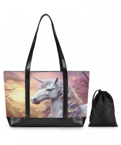 Unicorn Colorful Tote Bag for Women Big Capacity Shoulder Bag Crossbody Bag Large Purse Handbag for Summer Beach Travel Work ...