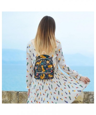 Camels Drawings Funny Leather Backpack for Women Fashion Leather Bags for Women Small Leather Backpack for Women Mini Leather...