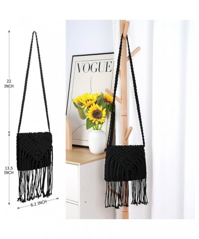 Straw Handbags Purses Crossbody Pocketbook Bag Casual Woven Beach Bags Summer Hobo Hippie Chic Tote Bags with Chain Black Tas...