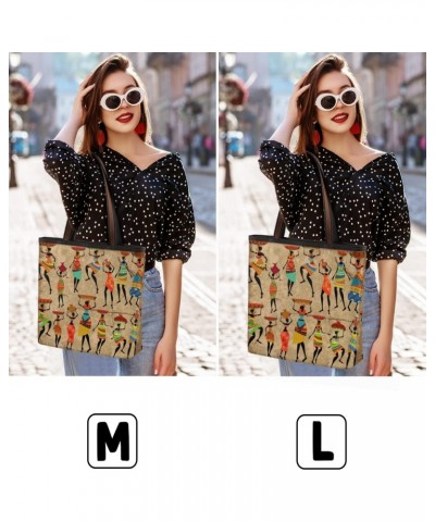 Women Tote Bag Large Handbag Vintage Tribal African Woman Shoulder Bag Zippered Satchel Purse Work Travel Beach Bag $12.14 Sa...