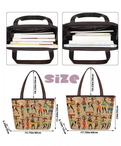 Women Tote Bag Large Handbag Vintage Tribal African Woman Shoulder Bag Zippered Satchel Purse Work Travel Beach Bag $12.14 Sa...