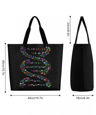 DNA Social Sequence Analysis Shoulder Shopping Bag Fashion Tote Bag Commuter Bags for Women $11.00 Totes