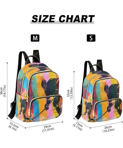 Ice Hockey Player Rainbow Women Backpack Purse Ladies Fashion Shoulder Bag Daypack Travel Bag 10L Small $17.84 Backpacks