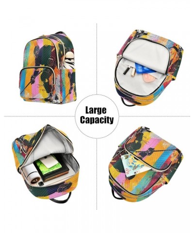 Ice Hockey Player Rainbow Women Backpack Purse Ladies Fashion Shoulder Bag Daypack Travel Bag 10L Small $17.84 Backpacks