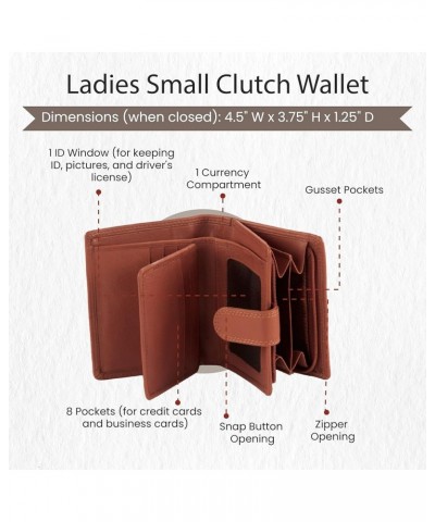 Women's Bifold Wallet, Tan, Dimensions (Closed) : 4-1/2"W X 3-3/4"H X 3/8" D Dimensions (closed): 4-1/2 W x 3-3/4 H x 1-1/4 D...