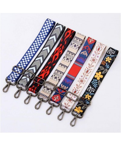 3.8cm Wide 80-140cm Adjustable Length Colorful Handbag Purse Strap Multicolor Canvas Replacement Strap Crossbody Strap No.6( ...