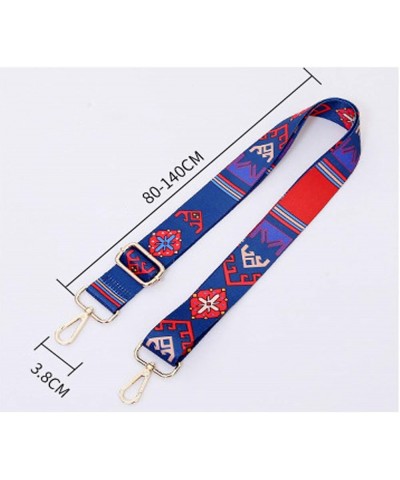 3.8cm Wide 80-140cm Adjustable Length Colorful Handbag Purse Strap Multicolor Canvas Replacement Strap Crossbody Strap No.6( ...