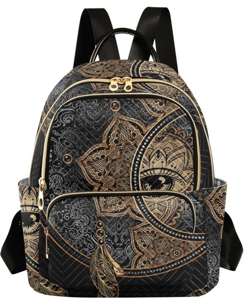 Indian Blue Dreamcatcher Backpack Purse for Women Lightweight Back Pack Casual Daypack Travel Shoulder Bag Bookbag - S Medium...